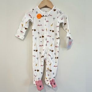 NWT Just One You made by Carter’s 2-way zipper footie safari pajamas 9 months
